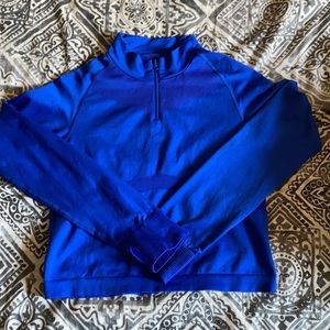 PINK, Workout Crop Top, Blue